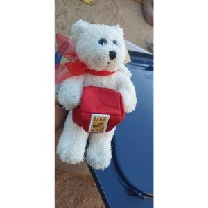 USPS Stamp Bear Love Angel Heart Red White Beanie Timeless Toys 2004 Ring Box